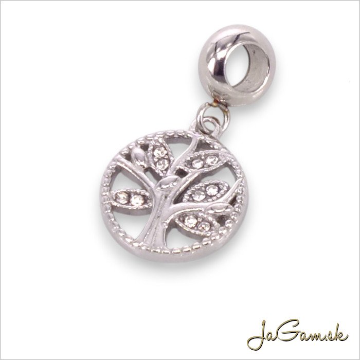 Korálka s príveskom 26x17mm CHIRURGICKÁ OCEĽ, 1ks (ch1755)